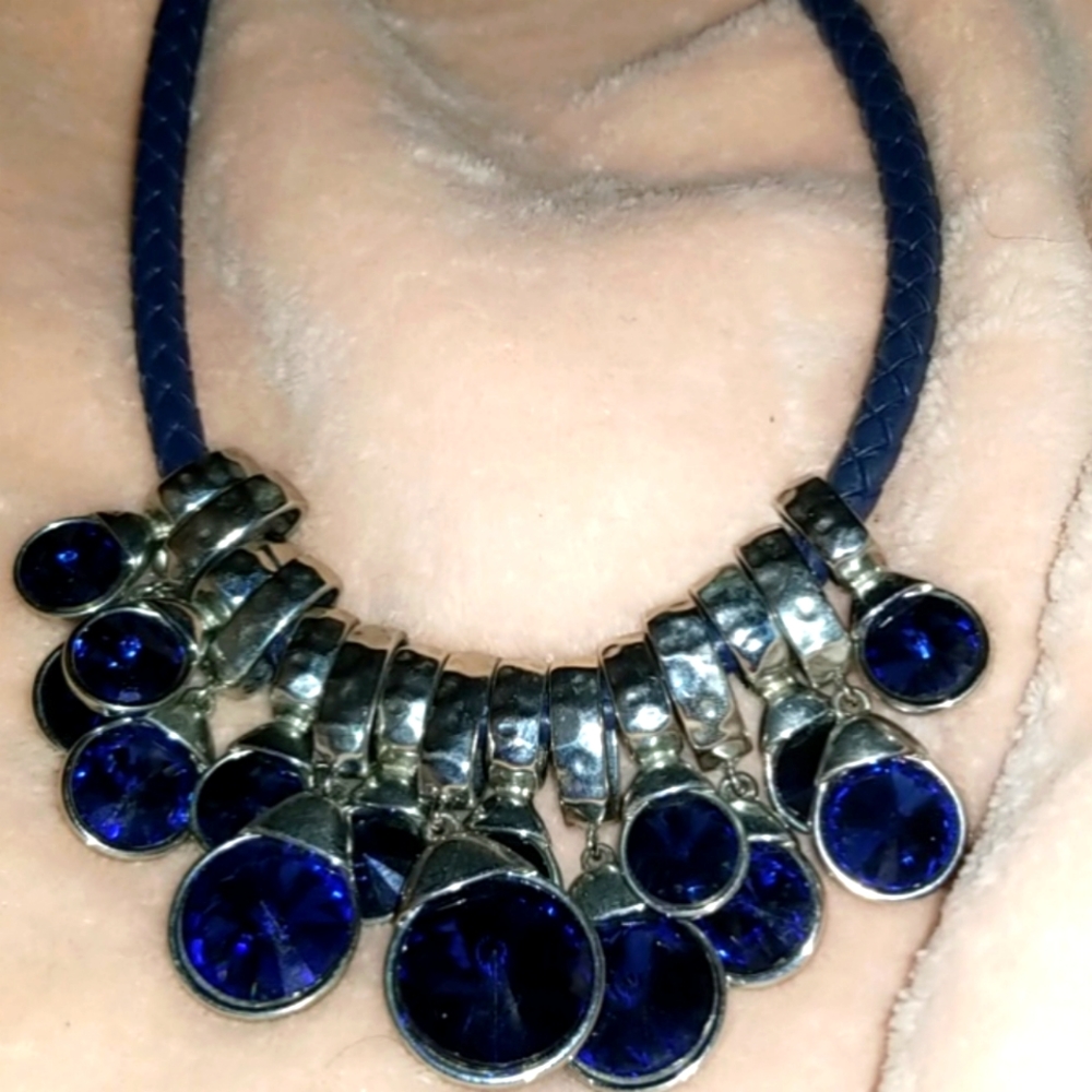 Beautiful blue statement necklace